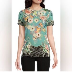 JOHNNY WAS Millay floral print top blouse